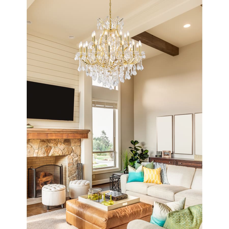 Elegant Lighting Maria Theresa 24 Light 36" Wide Crystal Chandelier with Clear Royal Cut Crystals