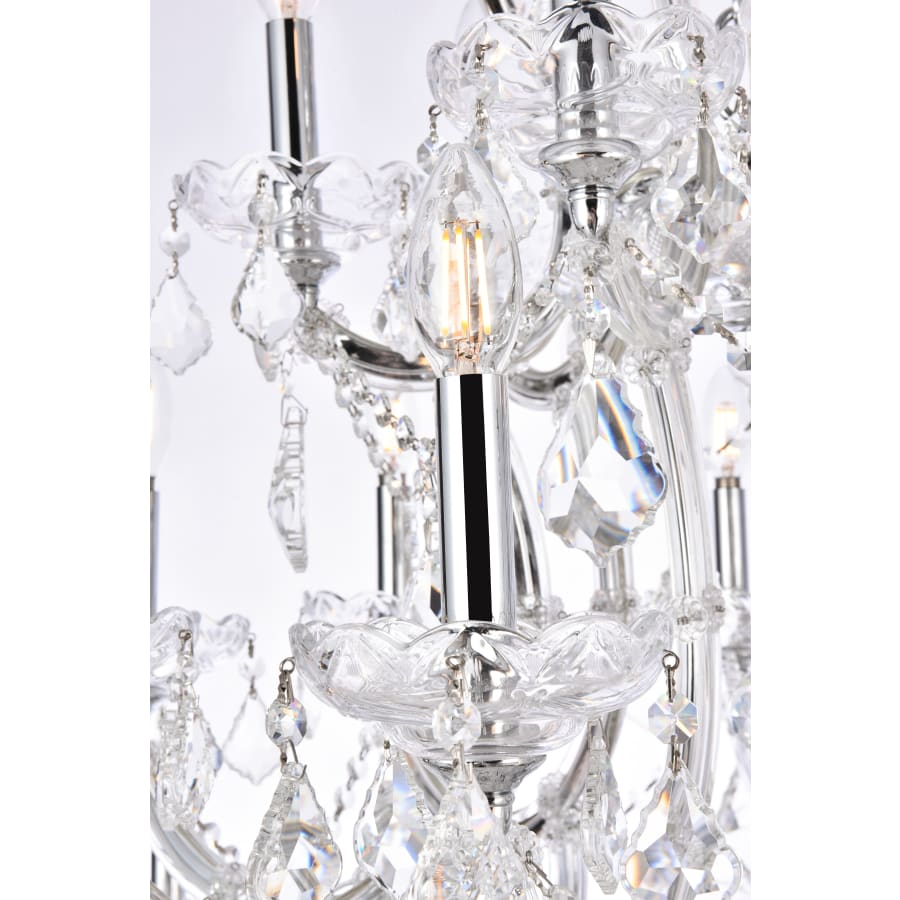 Elegant Lighting Maria Theresa 28 Light 38" Wide Crystal Chandelier with Clear Royal Cut Crystals