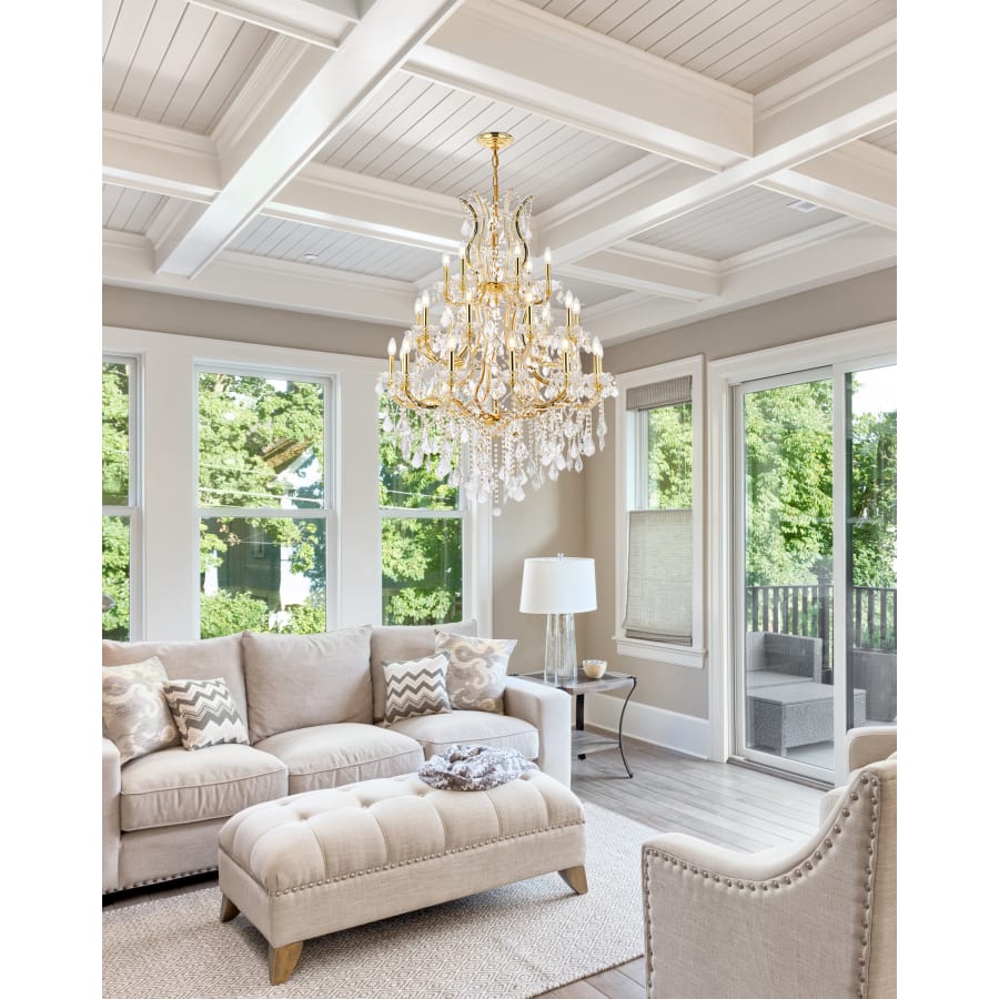 Elegant Lighting Maria Theresa 28 Light 38" Wide Crystal Chandelier with Clear Royal Cut Crystals