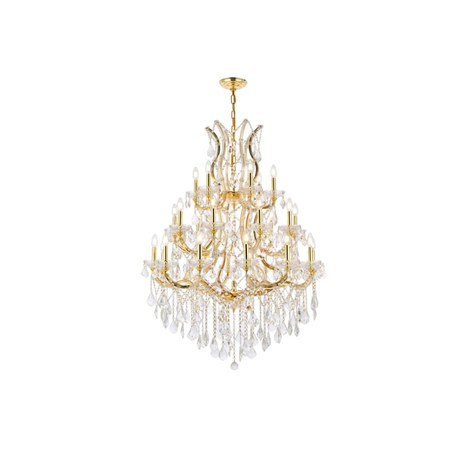 Elegant Lighting Maria Theresa 28 Light 38" Wide Crystal Chandelier with Clear Royal Cut Crystals
