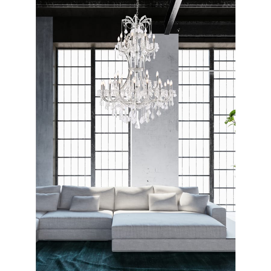 Elegant Lighting Maria Theresa 36 Light 46" Wide Crystal Chandelier with Clear Royal Cut Crystals