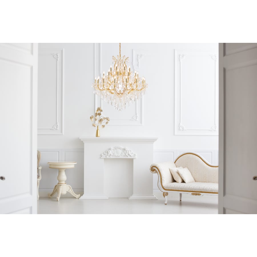 Elegant Lighting Maria Theresa 37 Light 44" Wide Crystal Chandelier with Clear Royal Cut Crystals