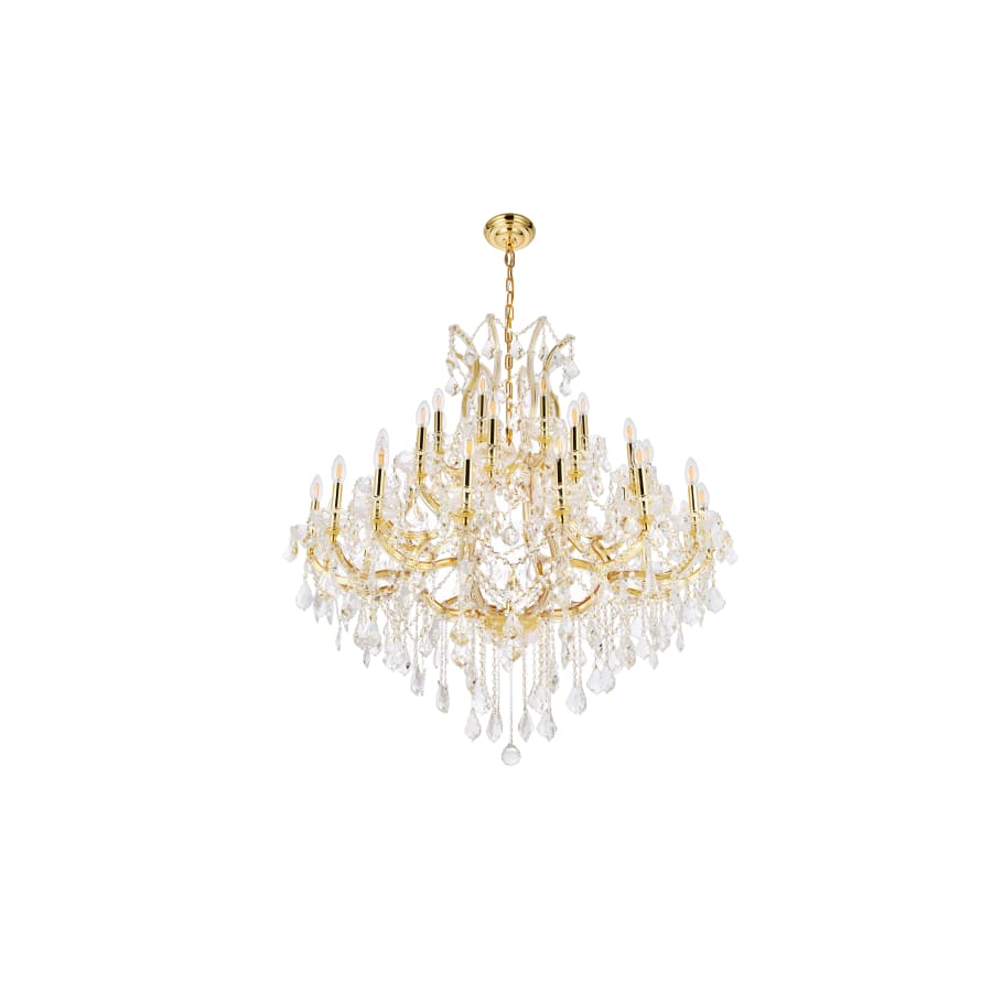 Elegant Lighting Maria Theresa 37 Light 44" Wide Crystal Chandelier with Clear Royal Cut Crystals
