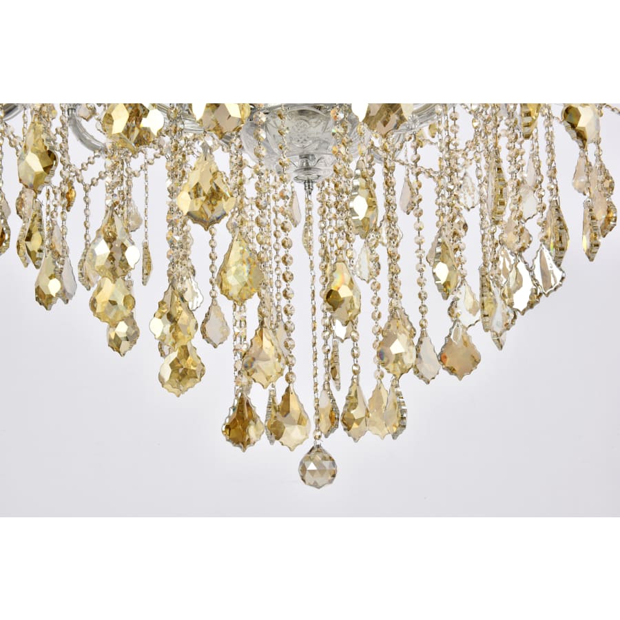 Elegant Lighting Maria Theresa 49 Light 46" Wide Crystal Chandelier with Golden Teak Royal Cut Crystals