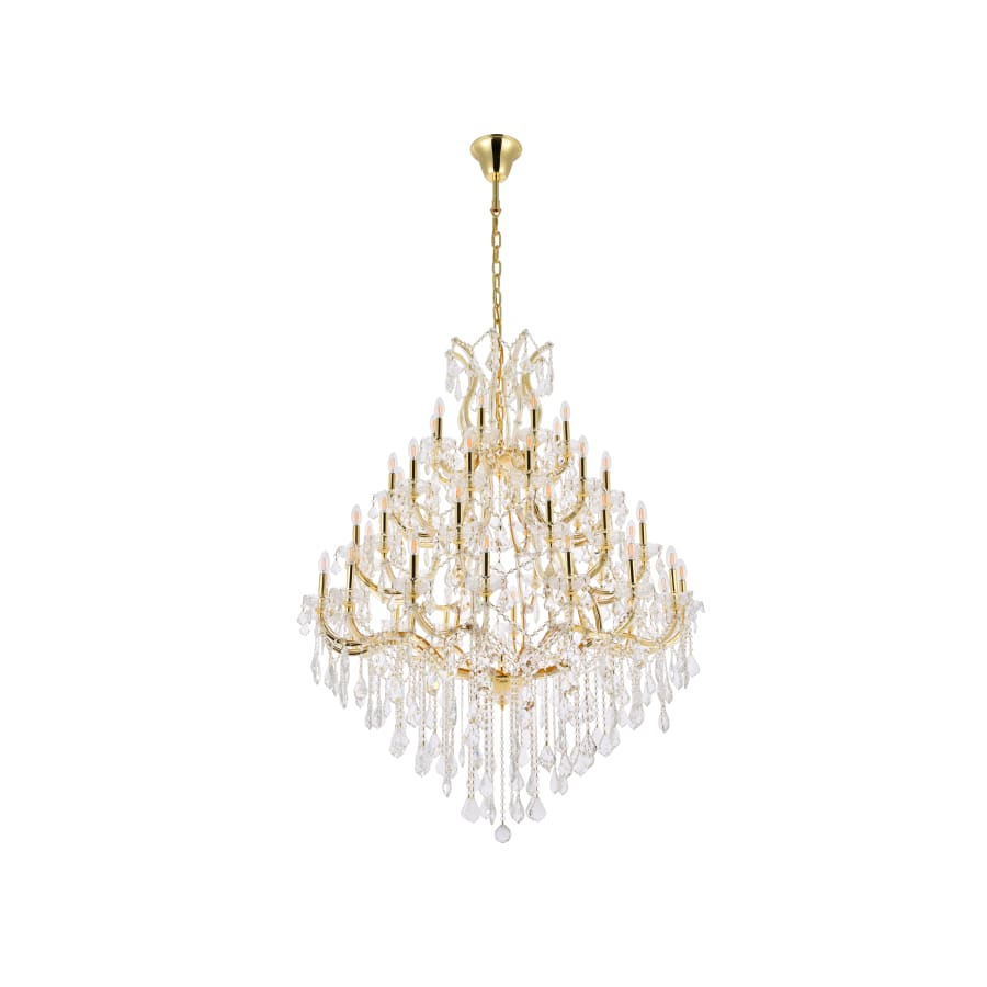 Elegant Lighting Maria Theresa 49 Light 46" Wide Crystal Chandelier with Clear Royal Cut Crystals