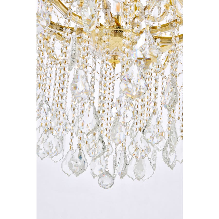 Elegant Lighting Maria Theresa 61 Light 54" Wide Crystal Chandelier with Golden Teak Royal Cut Crystals