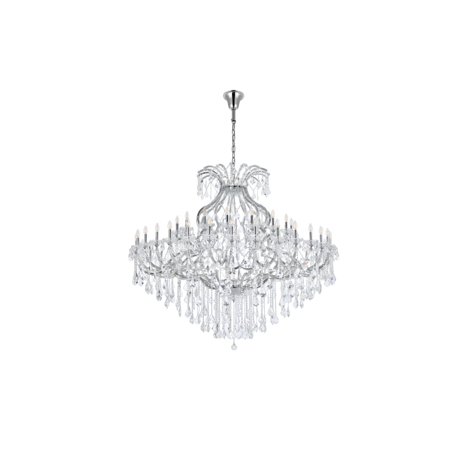 Elegant Lighting Maria Theresa 49 Light 72" Wide Crystal Chandelier with Clear Royal Cut Crystals