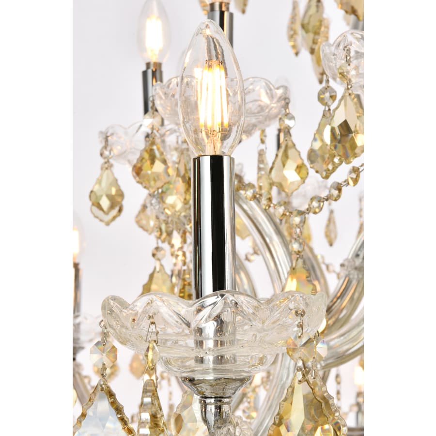 Elegant Lighting Maria Theresa 87 Light 72" Wide Crystal Chandelier with Golden Teak Royal Cut Crystals