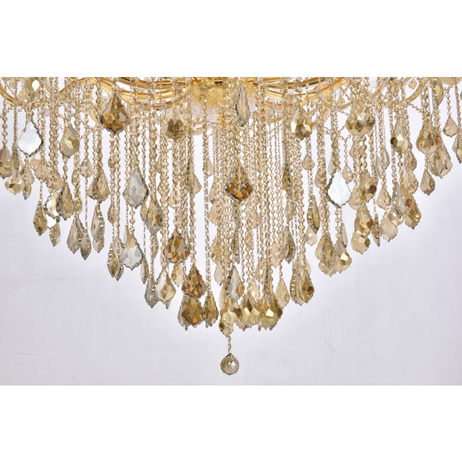 Elegant Lighting Maria Theresa 87 Light 72" Wide Crystal Chandelier with Golden Teak Royal Cut Crystals