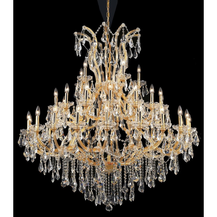 Elegant Lighting Maria Theresa 41 Light 52" Wide Crystal Chandelier with Clear Royal Cut Crystals
