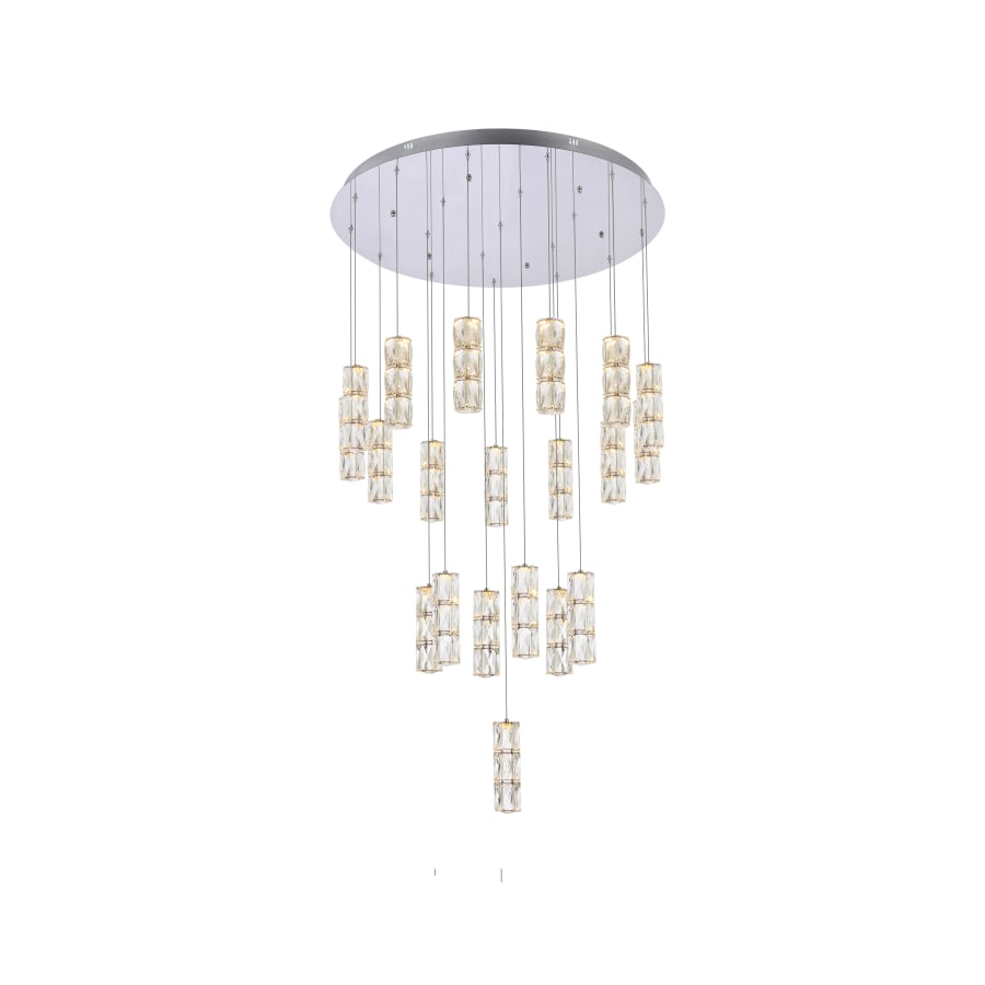 Elegant Lighting Polaris 20 Light 38" Wide LED Crystal Chandelier