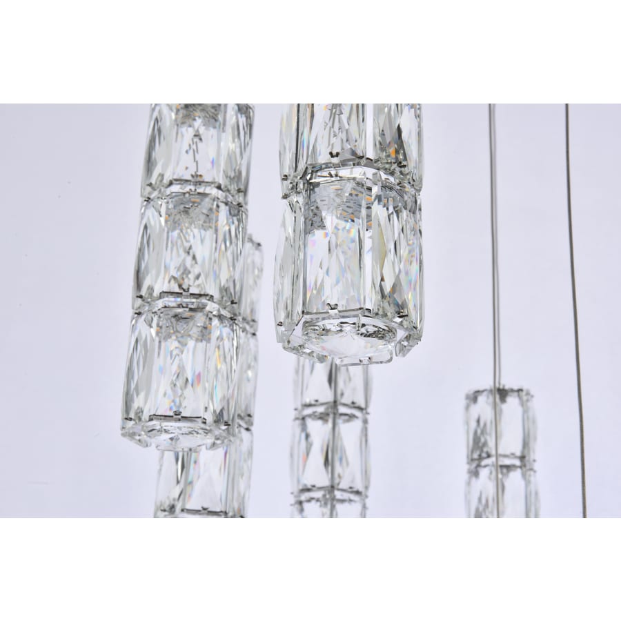 Elegant Lighting Polaris 20 Light 38" Wide LED Crystal Chandelier