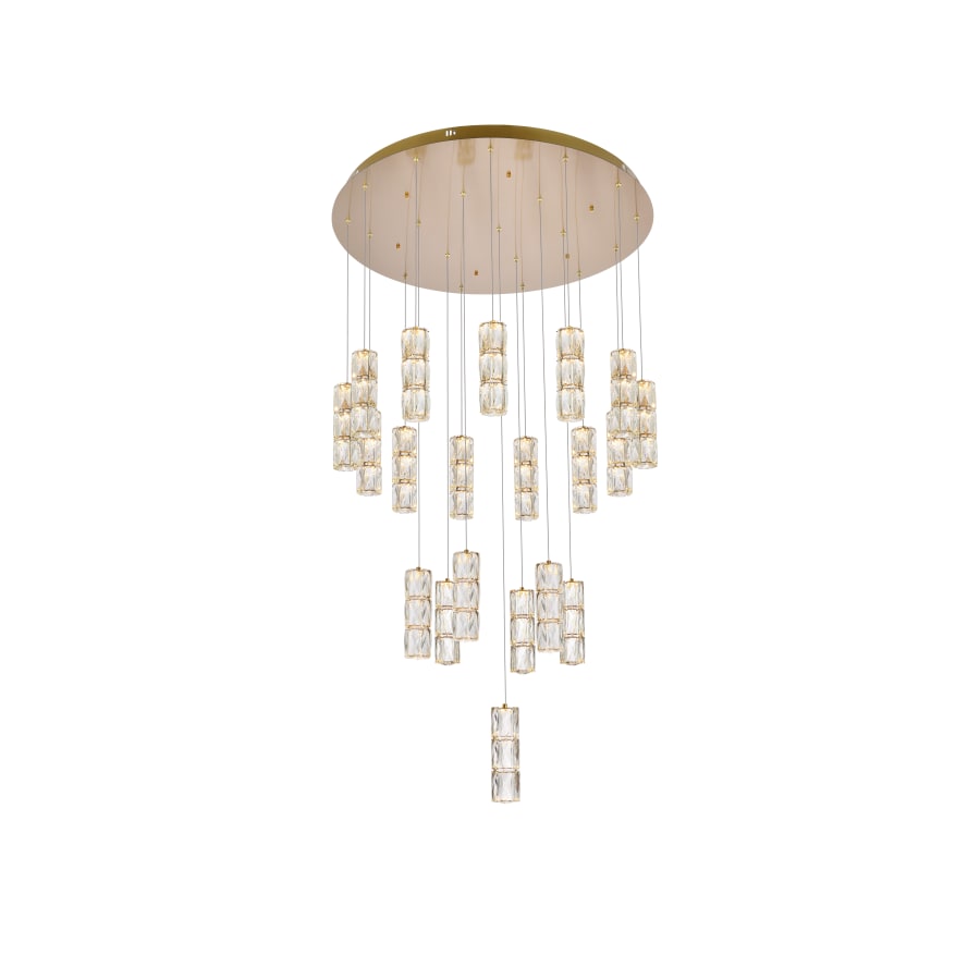 Elegant Lighting Polaris 20 Light 38" Wide LED Crystal Chandelier