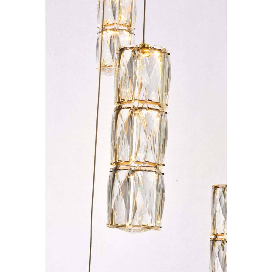 Elegant Lighting Polaris 25 Light 42" Wide LED Crystal Chandelier