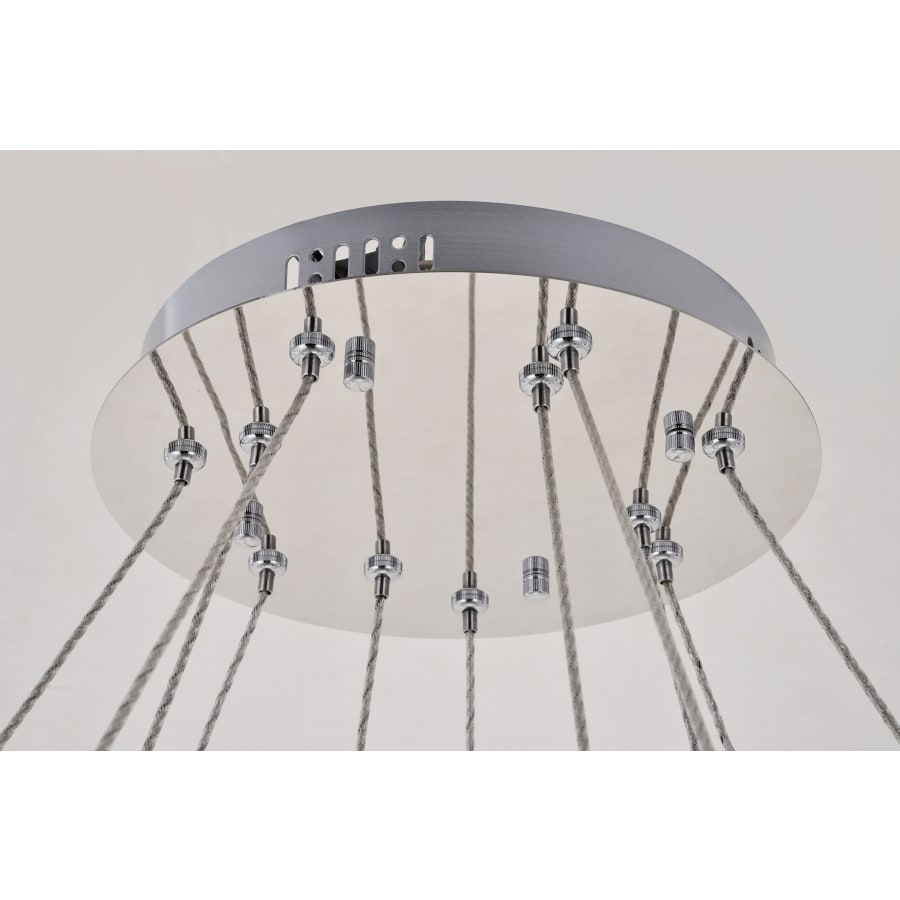 Elegant Lighting Monroe 2 Light 42" Wide LED Crystal Ring Chandelier with Clear Royal Cut Crystals