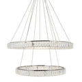Elegant Lighting Monroe 2 Light 42" Wide LED Crystal Ring Chandelier with Clear Royal Cut Crystals