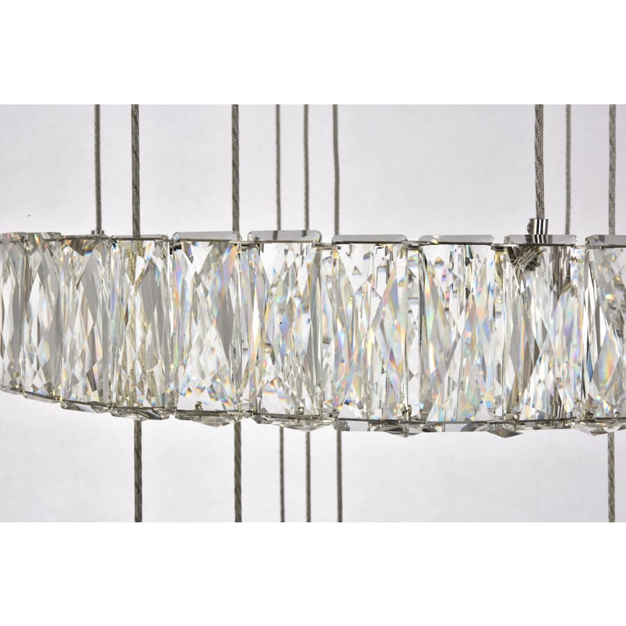 Elegant Lighting Monroe 5 Light 26" Wide LED Crystal Ring Chandelier with Clear Royal Cut Crystals