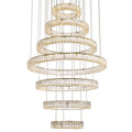 Elegant Lighting Monroe 40" Wide LED Crystal Ring Chandelier with Clear Crystal Accents