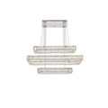 Elegant Lighting Monroe 42" Wide LED Crystal Linear Chandelier with Clear Crystal Accents