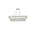 Elegant Lighting Monroe 50" Wide LED Crystal Linear Chandelier with Clear Crystal Accents