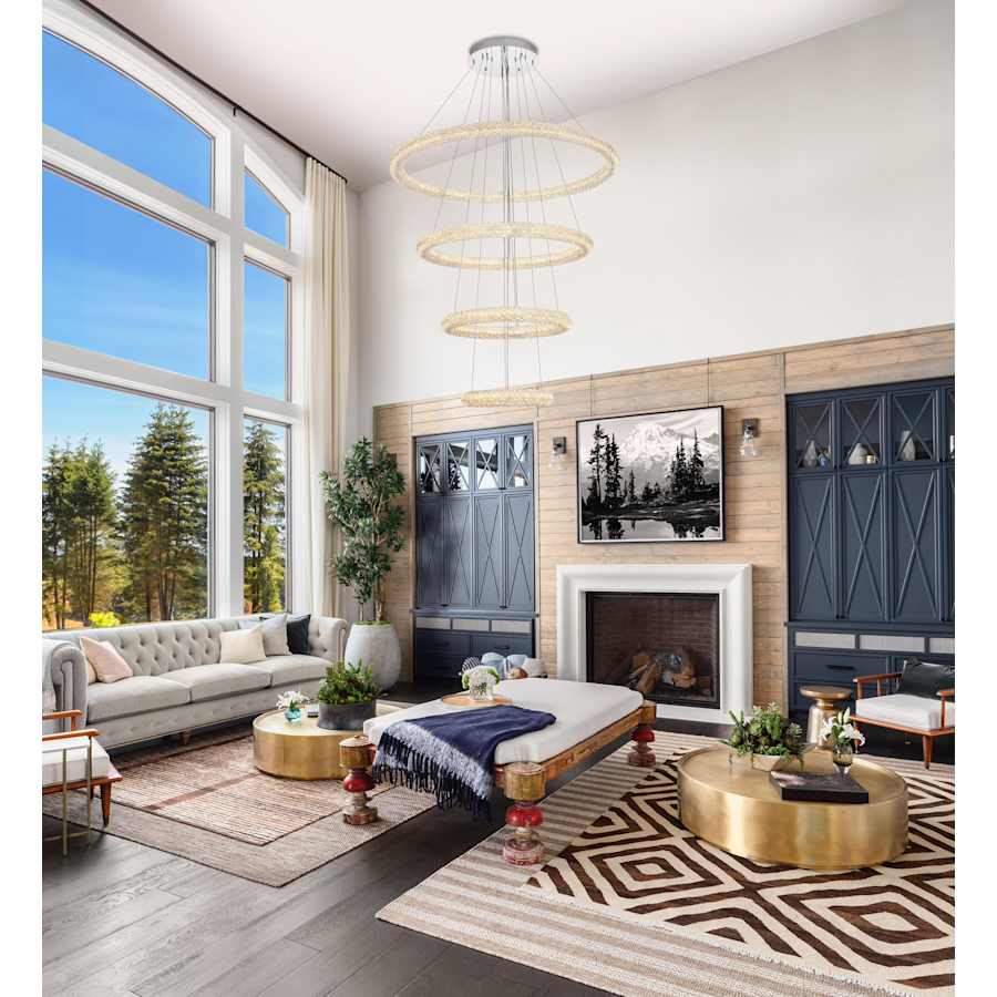 Elegant Lighting Bowen 42" Wide Ring Chandelier