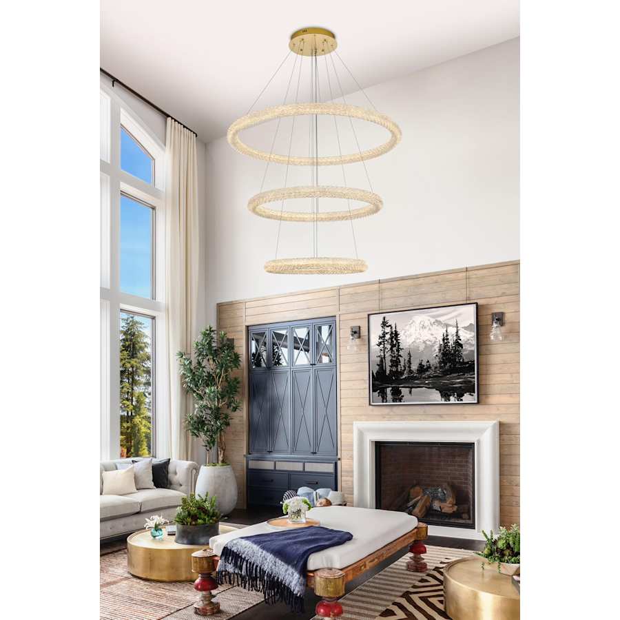 Elegant Lighting Bowen 42" Wide Ring Chandelier