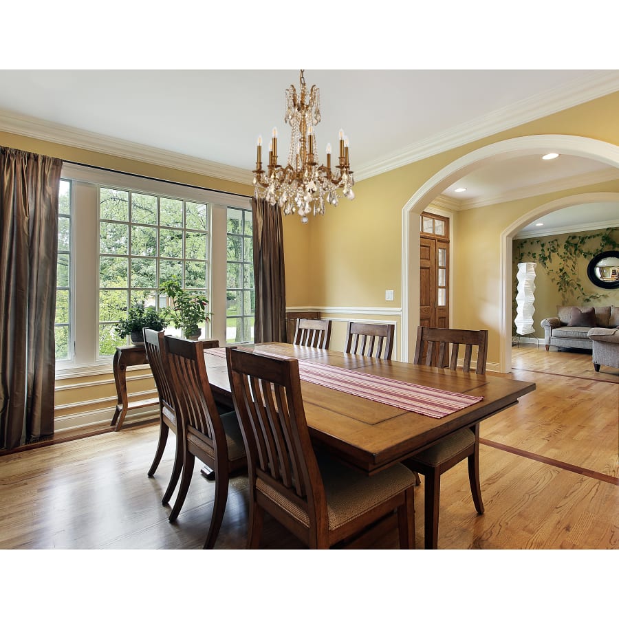 Elegant Lighting Rosalia 8 Light 24" Wide Crystal Chandelier with Golden Teak Royal Cut Crystals