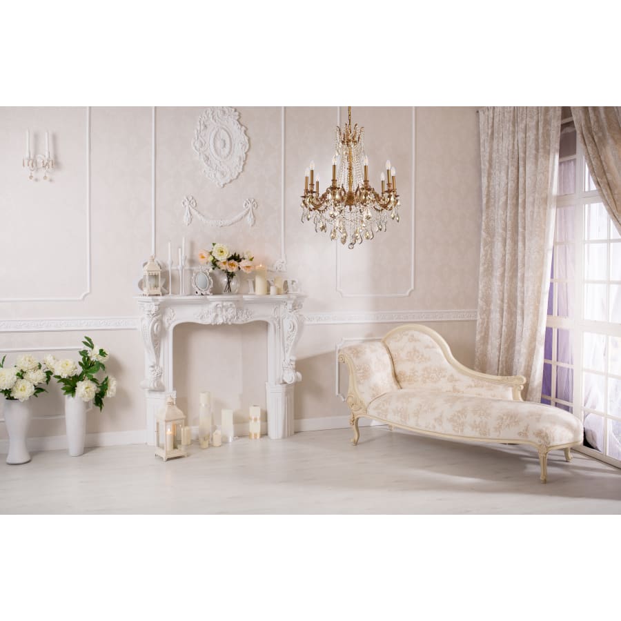 Elegant Lighting Rosalia 10 Light 28" Wide Crystal Chandelier with Golden Teak Royal Cut Crystals