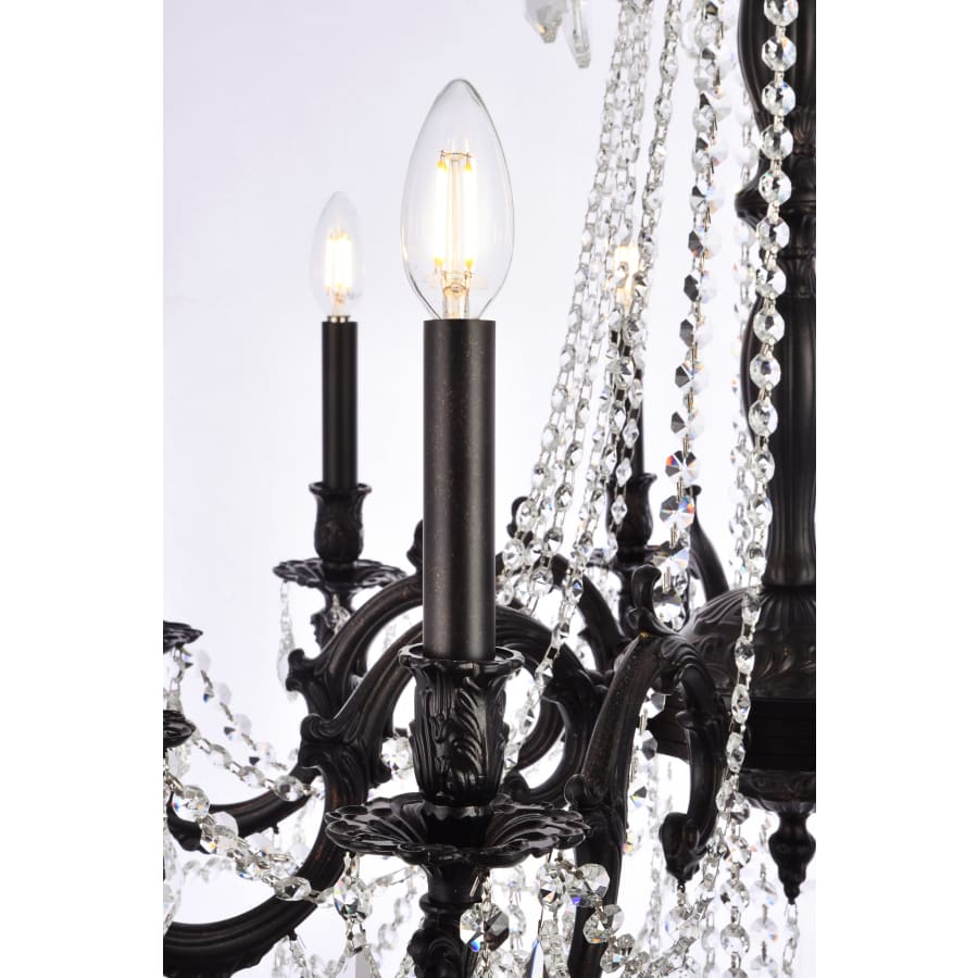 Elegant Lighting Rosalia 10 Light 28" Wide Crystal Chandelier with Clear Royal Cut Crystals