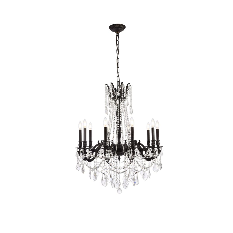 Elegant Lighting Rosalia 10 Light 28" Wide Crystal Chandelier with Clear Royal Cut Crystals