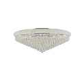 Elegant Lighting Primo 30 Light 42" Wide Flush Mount Waterfall Ceiling Fixture with Clear Royal Cut Crystals
