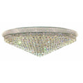 Elegant Lighting Primo 33 Light 48" Wide Flush Mount Waterfall Ceiling Fixture with Clear Royal Cut Crystals