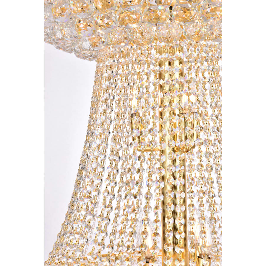 Elegant Lighting Primo 28 Light 36" Wide Crystal Empire Chandelier with Clear Royal Cut Crystals