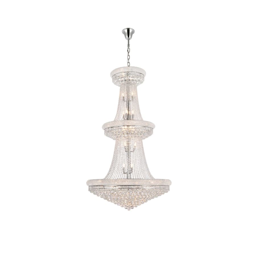 Elegant Lighting Primo 38 Light 42" Wide Crystal Empire Chandelier with Clear Royal Cut Crystals