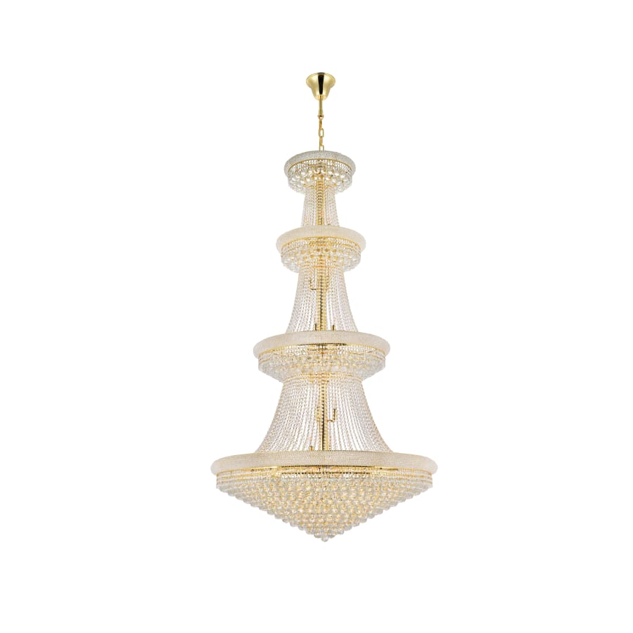 Elegant Lighting Primo 42 Light 48" Wide Crystal Empire Chandelier with Clear Royal Cut Crystals