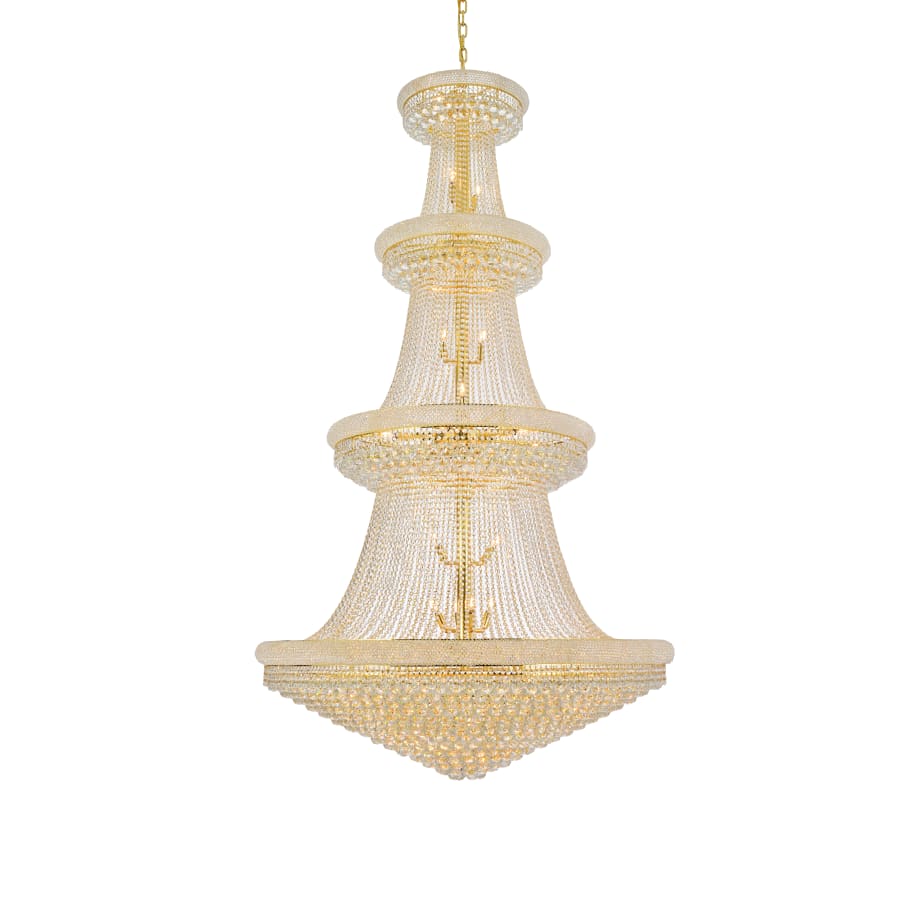 Elegant Lighting Primo 48 Light 54" Wide Crystal Empire Chandelier with Clear Royal Cut Crystals