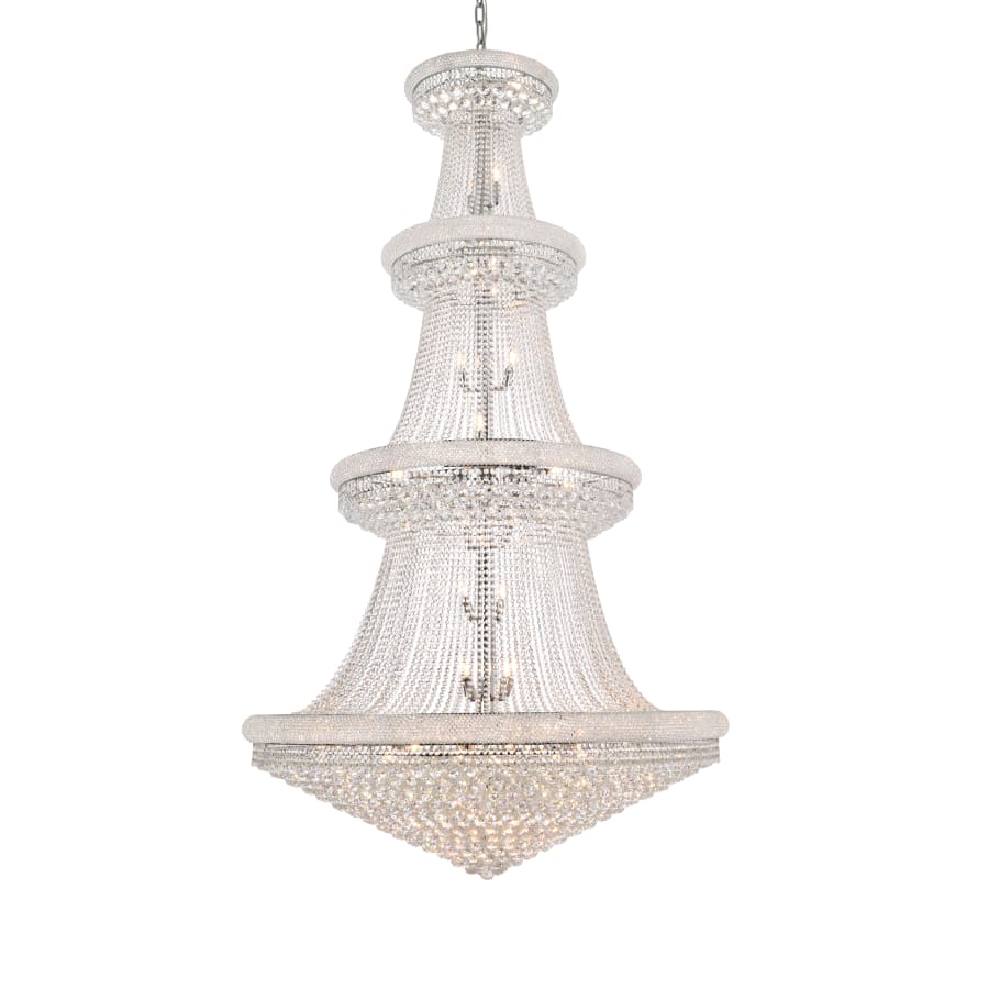 Elegant Lighting Primo 48 Light 54" Wide Crystal Empire Chandelier with Clear Royal Cut Crystals