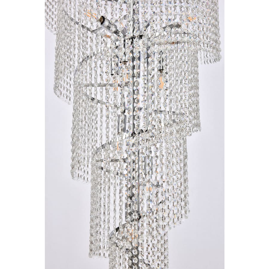 Elegant Lighting Spiral 28 Light 30" Wide Crystal Chandelier with Clear Royal Cut Crystals