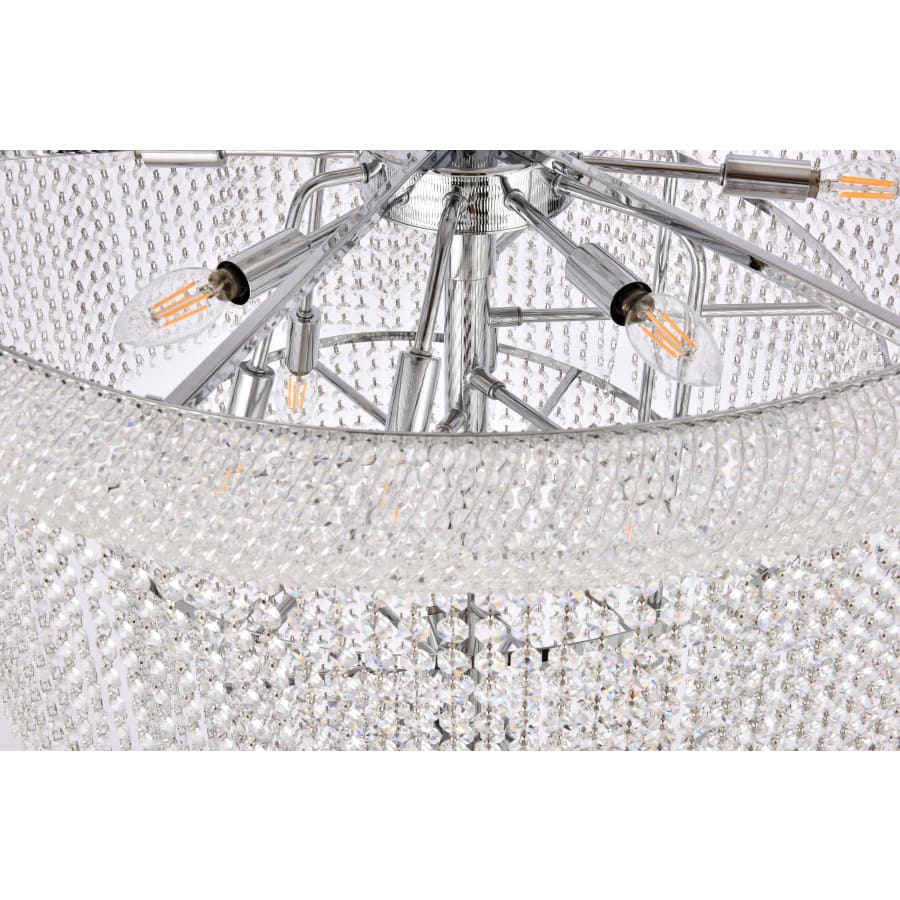 Elegant Lighting Spiral 28 Light 30" Wide Crystal Chandelier with Clear Royal Cut Crystals