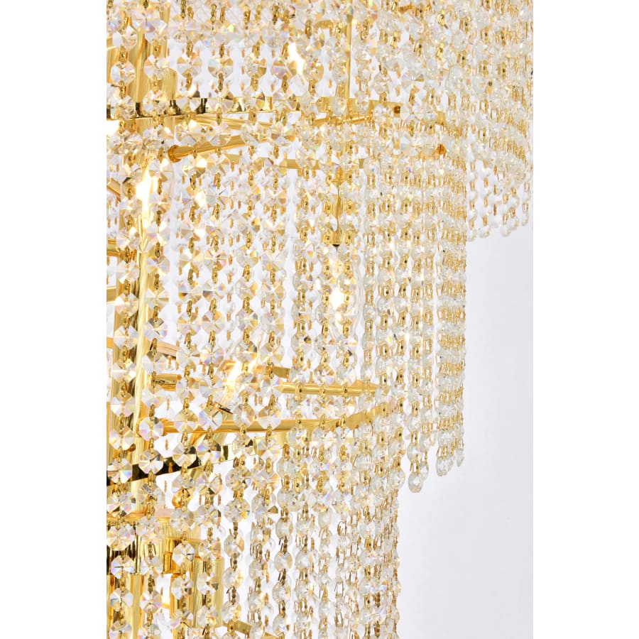 Elegant Lighting Spiral 28 Light 30" Wide Crystal Chandelier with Clear Royal Cut Crystals