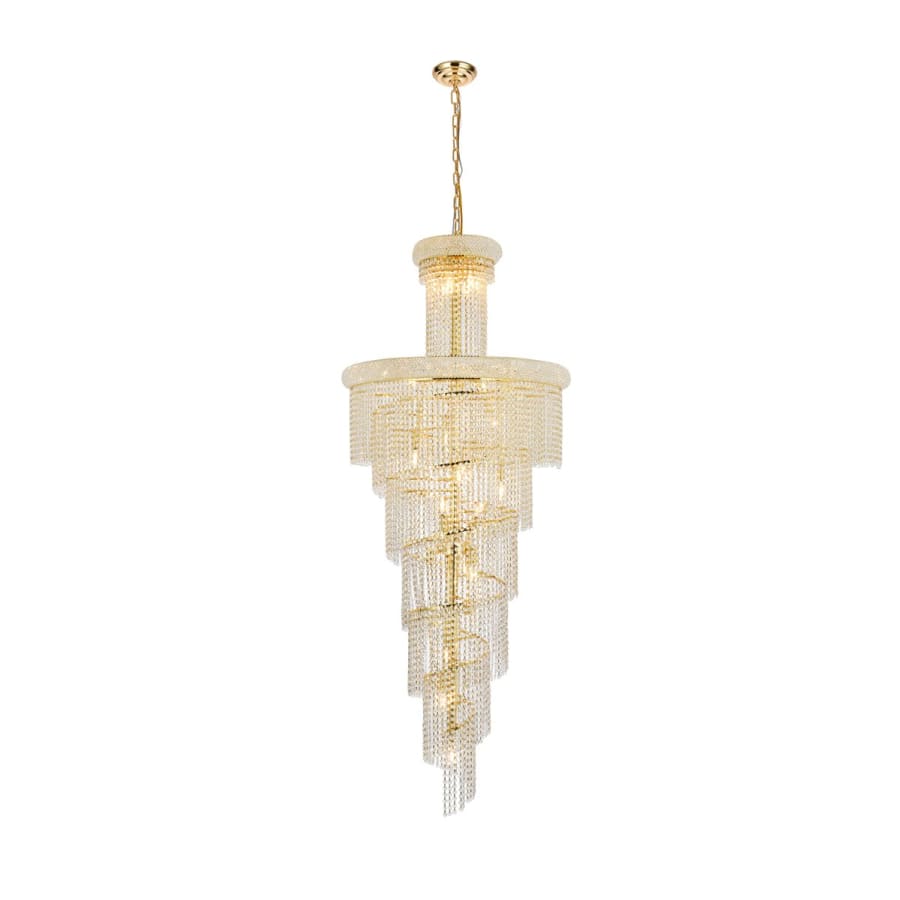 Elegant Lighting Spiral 28 Light 30" Wide Crystal Chandelier with Clear Royal Cut Crystals