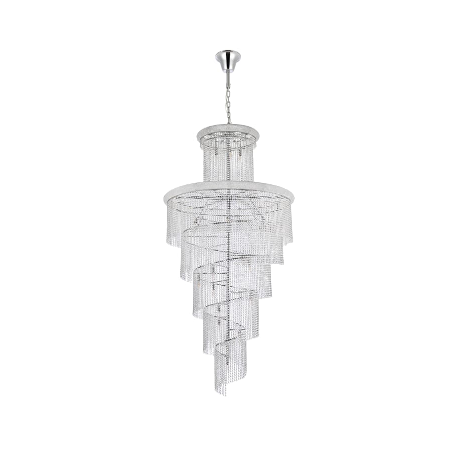 Elegant Lighting Spiral 41 Light 48" Wide Crystal Chandelier with Clear Royal Cut Crystals