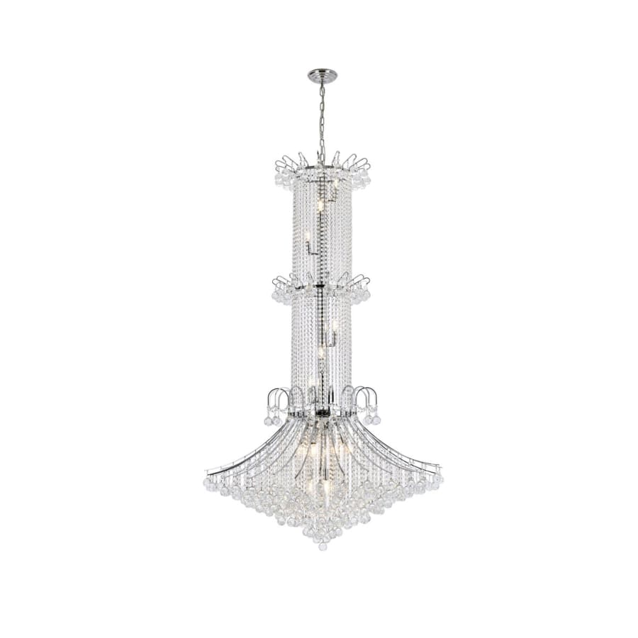 Elegant Lighting Toureg 20 Light 44" Wide Crystal Chandelier with Clear Royal Cut Crystals