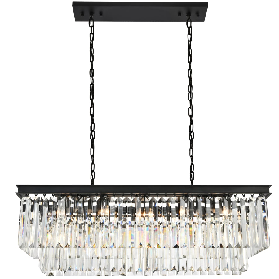 Elegant Lighting Sydney 12 Light 40" Wide Crystal Waterfall Chandelier