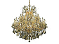 Elegant Lighting Maria Theresa 24-Light Tiered Chandelier with Gold Finish and Golden Teak Crystals
