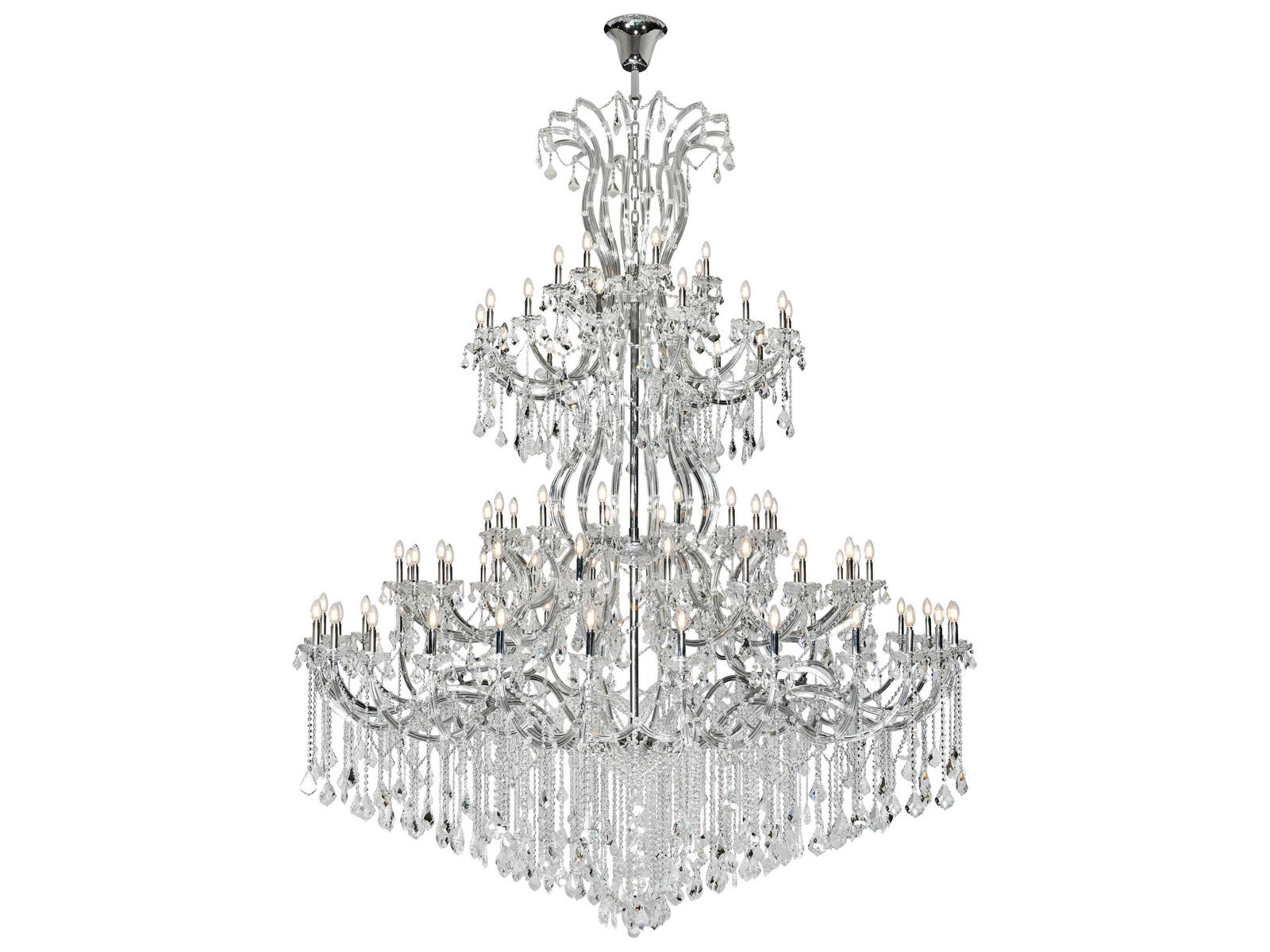 Elegant Lighting Maria Theresa 84-Light Chrome Tiered Chandelier with Clear Royal Cut Crystal