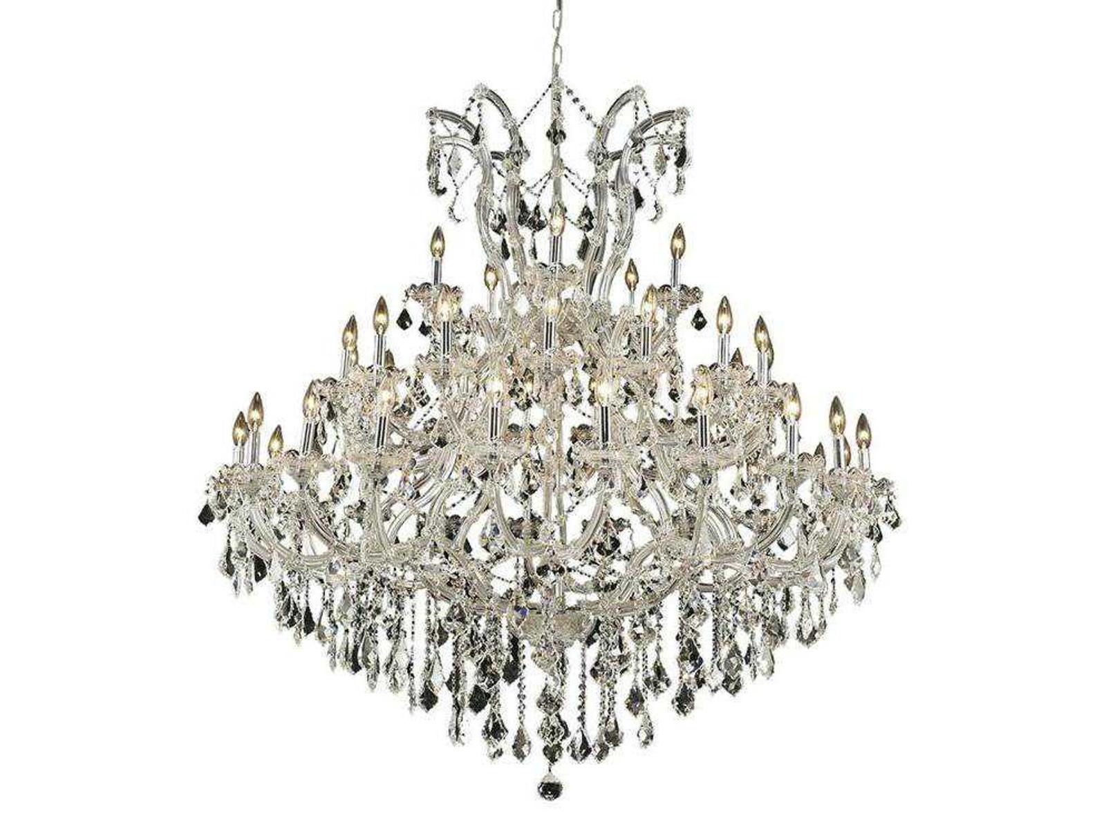 Elegant Lighting Maria Theresa 41-Light Chrome Clear Crystal Candelabra Chandelier