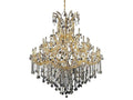 Elegant Lighting Maria Theresa 49-Light Gold Clear Royal Cut Crystal Tiered Chandelier