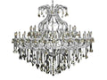 Elegant Lighting Maria Theresa 49-Light Chrome Tiered Chandelier with Golden Teak Crystal