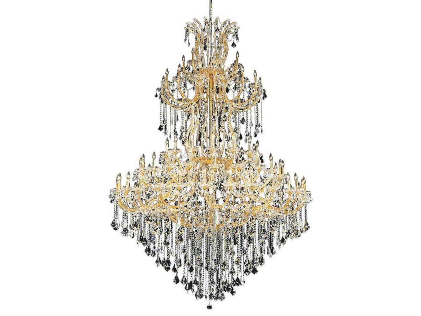 Elegant Lighting Maria Theresa 85-Light Gold Clear Royal Cut Crystal Chandelier